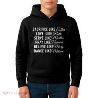 Sacrifice Like Esther Love Like Ruth Christian Faith Jesus Kids Hoodie thumb 4