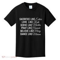 Sacrifice Like Esther Love Like Ruth Christian Faith Jesus Kids T-Shirt thumb 0