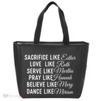 Sacrifice Like Esther Love Like Ruth Christian Faith Jesus Tote Bag thumb 0
