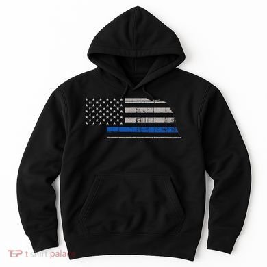 Support Law Enforcement Nebraska Police Officer Blue Hoodie