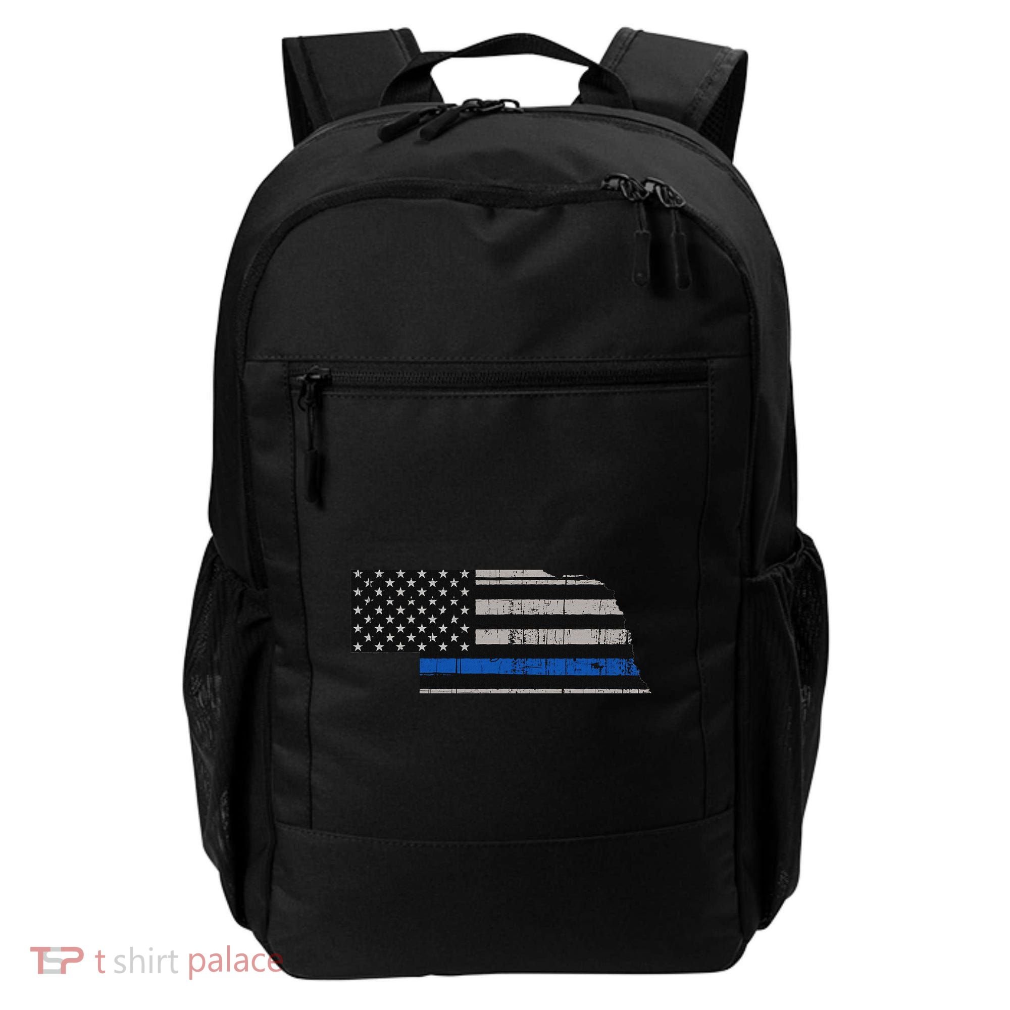 Support Law Enforcement Nebraska Police Officer Blue Backpack