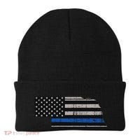 Support Law Enforcement Nebraska Police Officer Blue Beanie thumb 0