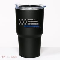 Support Law Enforcement Nebraska Police Officer Blue Tumbler thumb 0