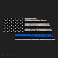 Support Law Enforcement Nebraska Police Officer Blue Tumbler thumb 3