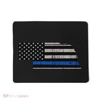 Support Law Enforcement Nebraska Police Officer Blue Mousepad thumb 0