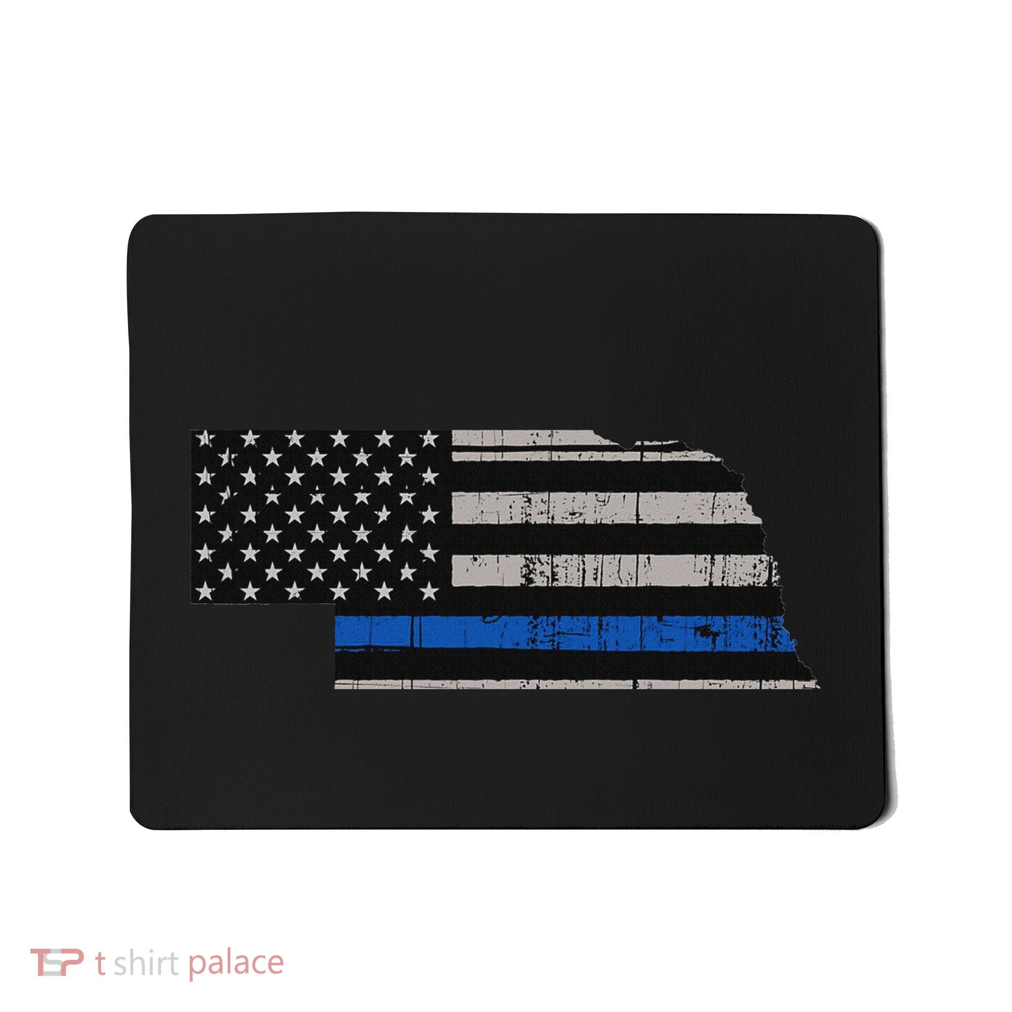 Support Law Enforcement Nebraska Police Officer Blue Mousepad