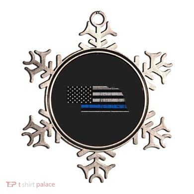 Support Law Enforcement Nebraska Police Officer Blue Ornament