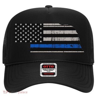 Support Law Enforcement Nebraska Police Officer Blue Hat