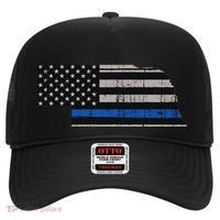 Support Law Enforcement Nebraska Police Officer Blue Hat thumb 0