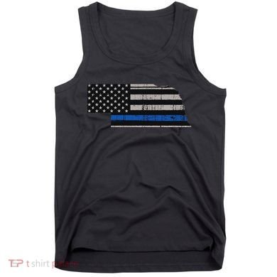 Support Law Enforcement Nebraska Police Officer Blue Tank Top