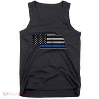 Support Law Enforcement Nebraska Police Officer Blue Tank Top thumb 0
