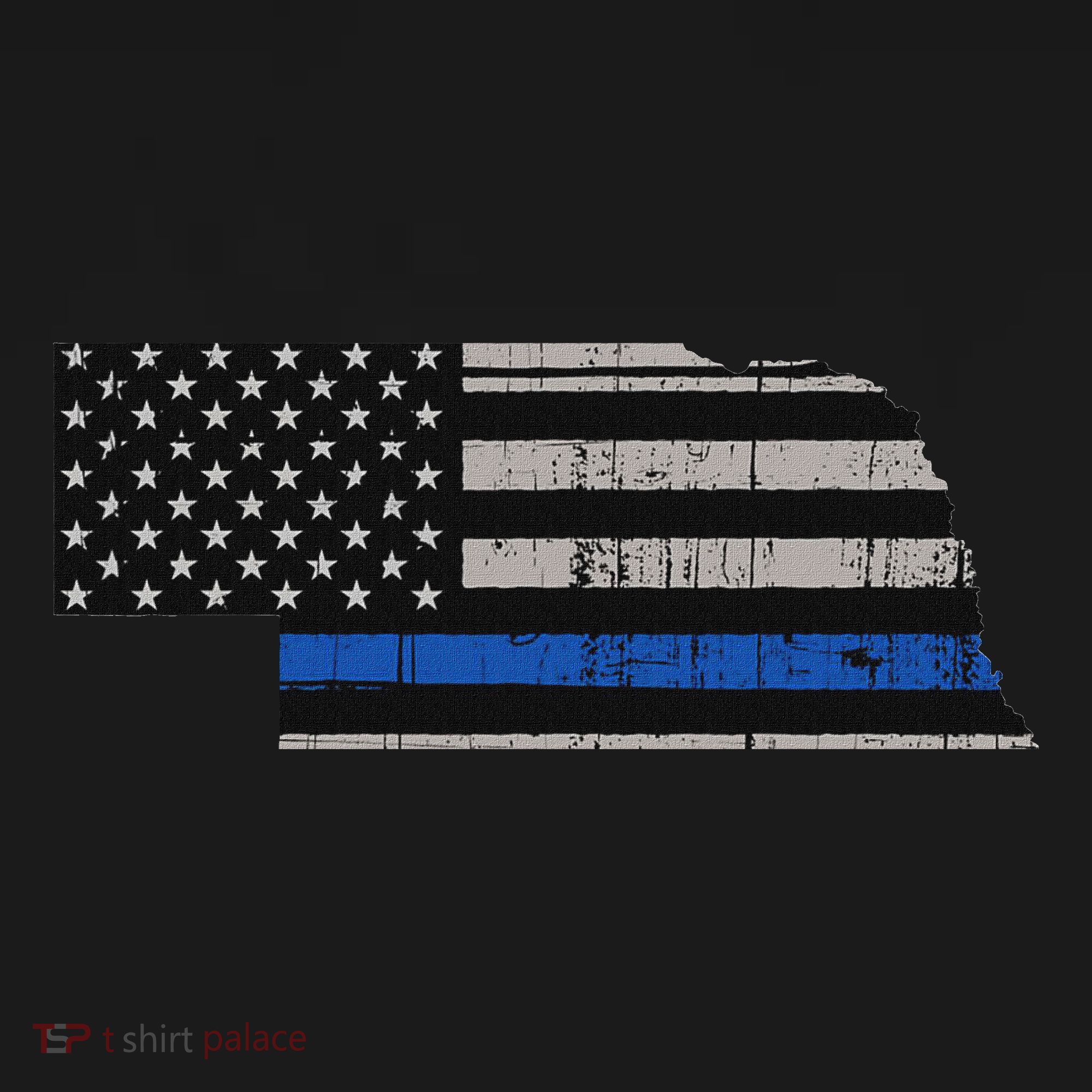 Support Law Enforcement Nebraska Police Officer Blue Toddler T-Shirt