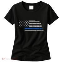 Support Law Enforcement Nebraska Police Officer Blue Women's T-Shirt thumb 0