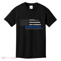 Support Law Enforcement Nebraska Police Officer Blue Kids T-Shirt thumb 0