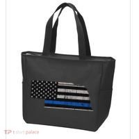 Support Law Enforcement Nebraska Police Officer Blue Tote Bag thumb 3