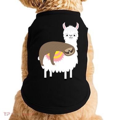 Sleeping Sloth On A Llama  Doggie Tank