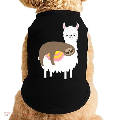 Sleeping Sloth On A Llama  Doggie Tank