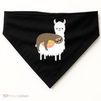 Sleeping Sloth On A Llama  USA-Made Doggie Bandana thumb 0