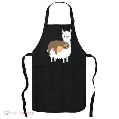 Sleeping Sloth On A Llama  Apron