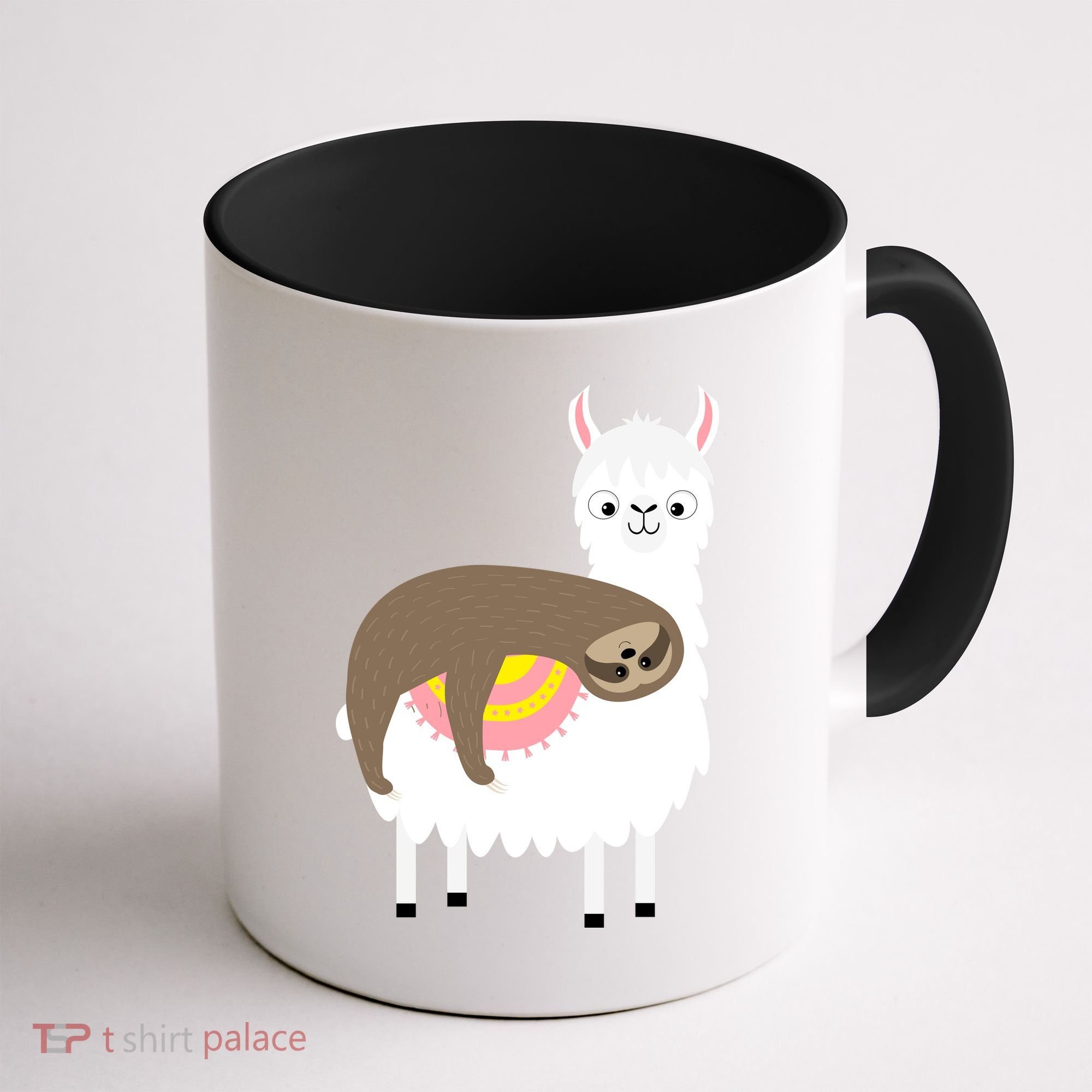 Sleeping Sloth On A Llama  Coffee Mug