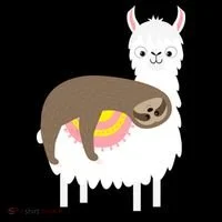 Sleeping Sloth On A Llama  Coffee Mug thumb 5