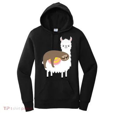 Sleeping Sloth On A Llama  Women's Hoodie