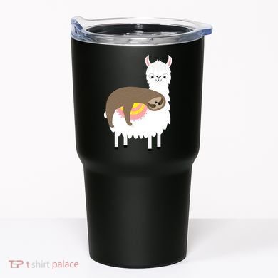 Sleeping Sloth On A Llama  Tumbler