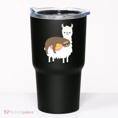 Sleeping Sloth On A Llama  Tumbler