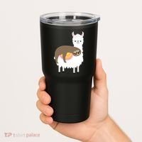 Sleeping Sloth On A Llama  Tumbler thumb 2