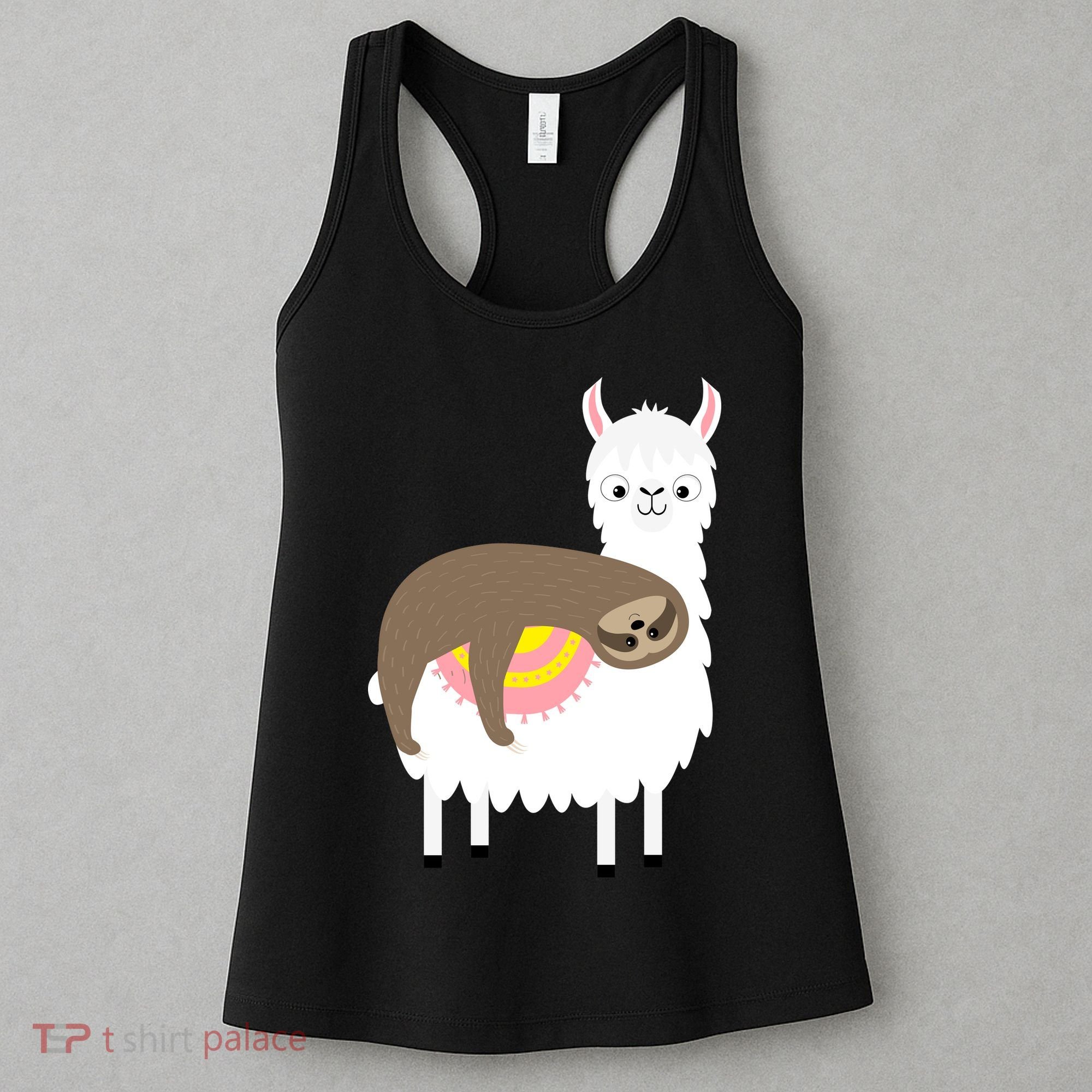 Sleeping Sloth On A Llama  Women's Tank Top