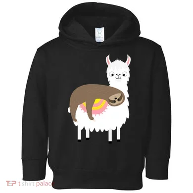 Sleeping Sloth On A Llama  Toddler Hoodie