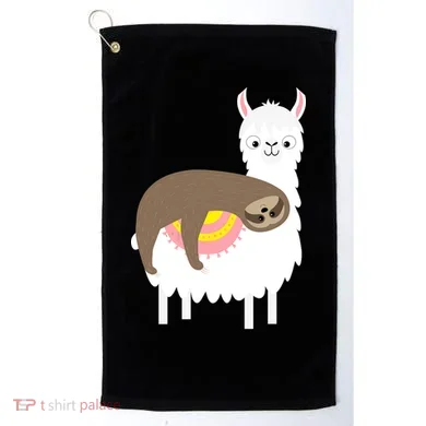 Sleeping Sloth On A Llama  Golf Towel
