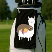 Sleeping Sloth On A Llama  Golf Towel thumb 2