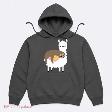 Sleeping Sloth On A Llama  Hoodie