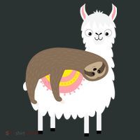 Sleeping Sloth On A Llama  Sweatshirt thumb 2
