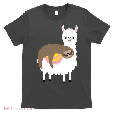 Sleeping Sloth On A Llama  T-Shirt