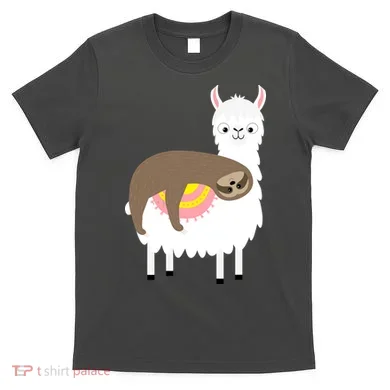 Sleeping Sloth On A Llama  T-Shirt
