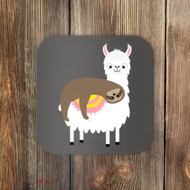Sleeping Sloth On A Llama  Coaster