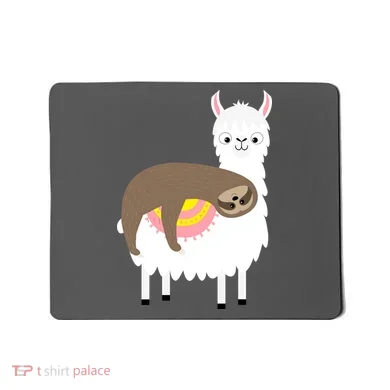 Sleeping Sloth On A Llama  Mousepad