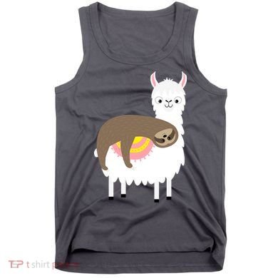 Sleeping Sloth On A Llama  Tank Top