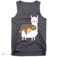 Sleeping Sloth On A Llama  Tank Top thumb 0