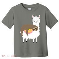 Sleeping Sloth On A Llama  Toddler T-Shirt thumb 0