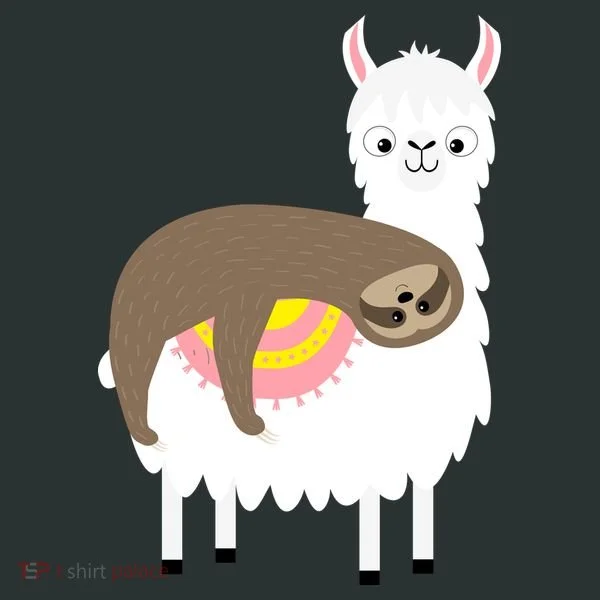 Sleeping Sloth On A Llama  Toddler T-Shirt