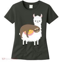 Sleeping Sloth On A Llama  Women's T-Shirt thumb 0