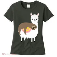 Sleeping Sloth On A Llama  Women's T-Shirt thumb 0