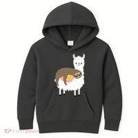 Sleeping Sloth On A Llama  Kids Hoodie thumb 0