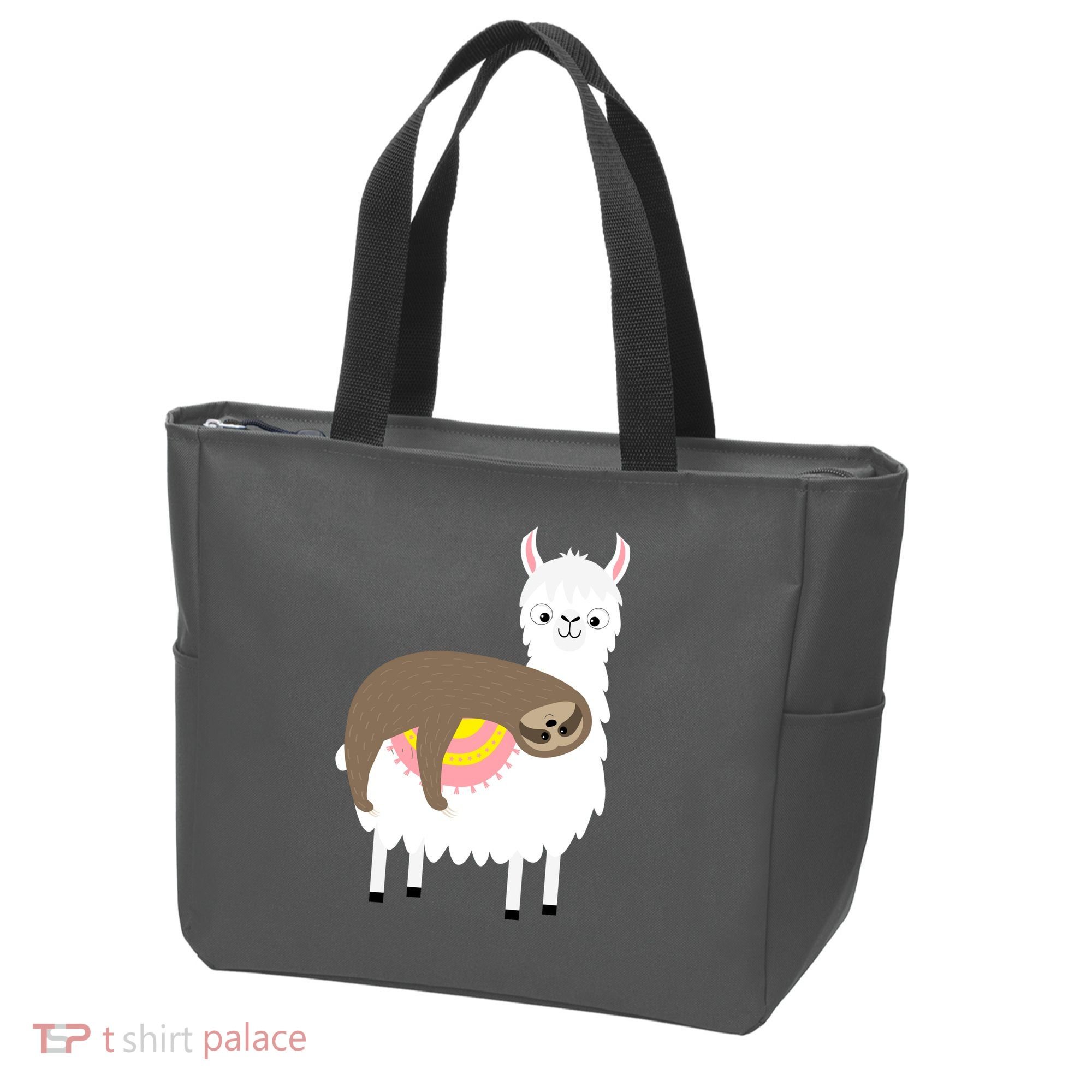 Sleeping Sloth On A Llama  Tote Bag