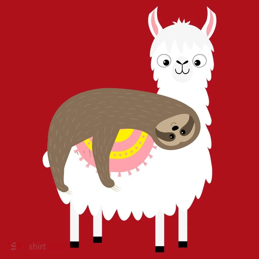 Sleeping Sloth On A Llama  Christmas Stocking