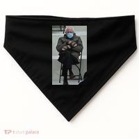 Sleepy Bernie Sanders Mittens Sitting Inauguration USA-Made Doggie Bandana thumb 0