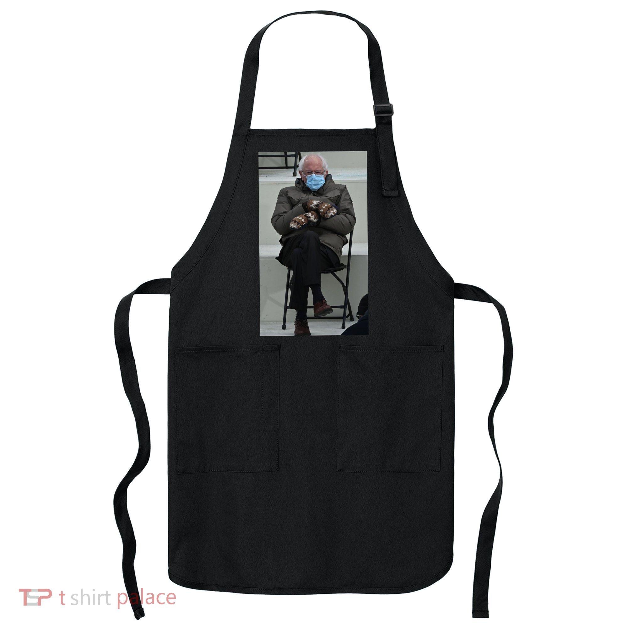 Sleepy Bernie Sanders Mittens Sitting Inauguration Apron